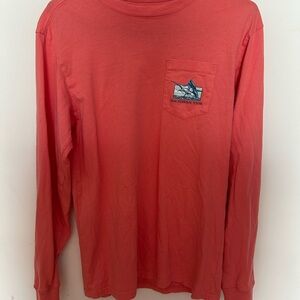 Southern Tide Men's Long Sleeve Shirt in Coral